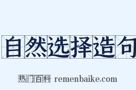 自然选择造句是什么意思的图片